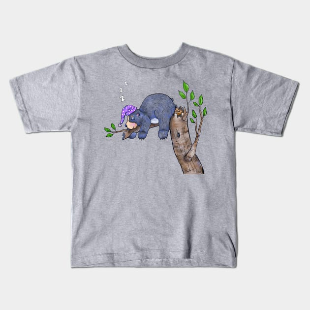 A Little Night Cap Kids T-Shirt by Julie Townsend Studio